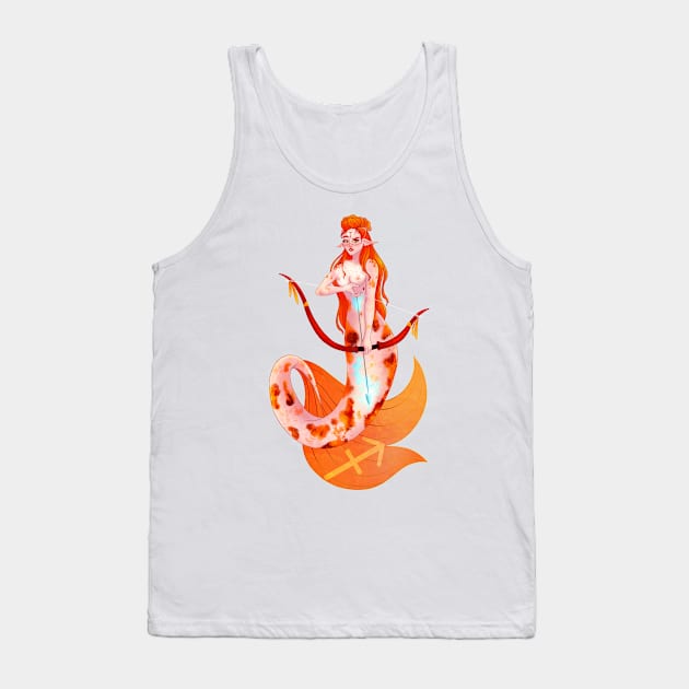 Sagittarius Mermaid Tank Top by lisaspiral